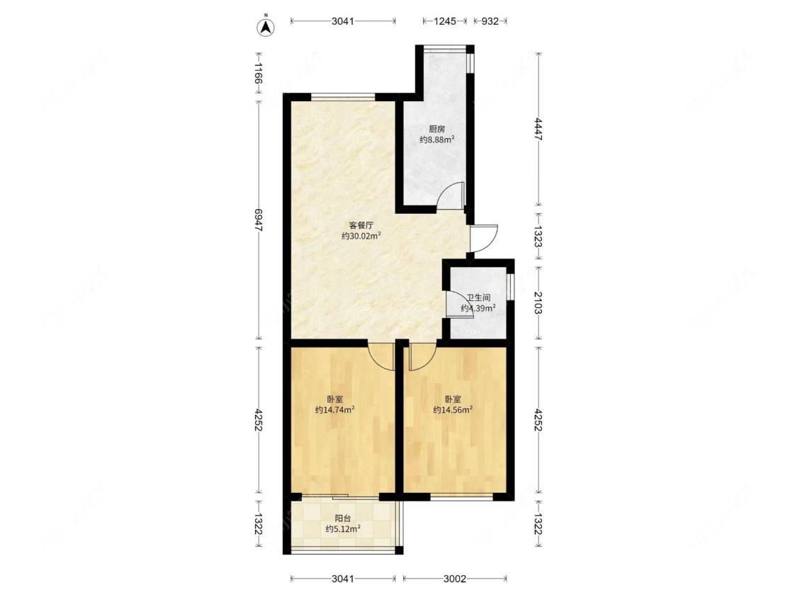 常州桃园公寓在租房源户型图_小牛看房