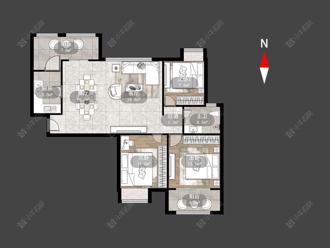 常州绿都万和城二区在售二手房源户型图_小牛看房