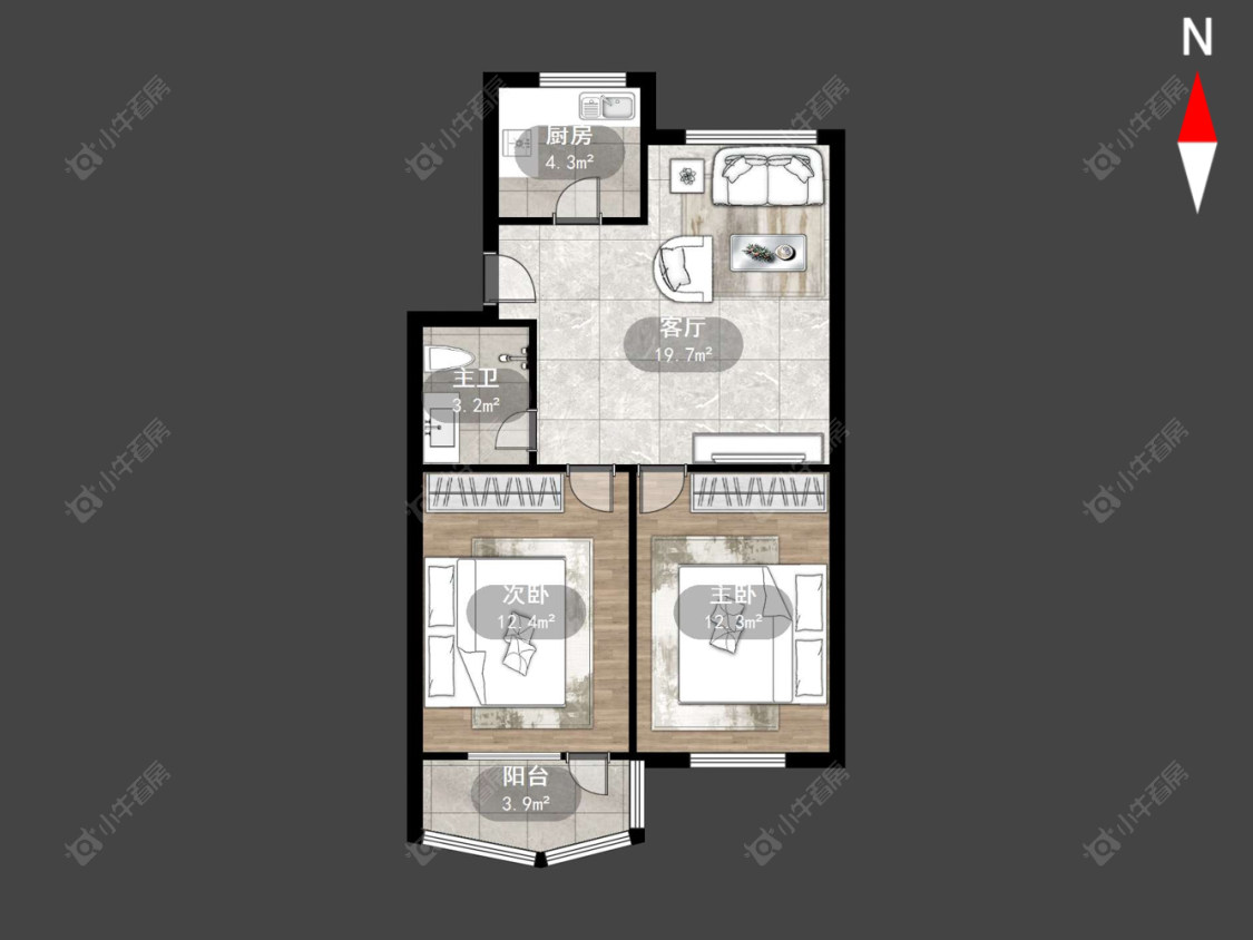 浦南新村房源户型图 常州浦南新村在售二手房源户型图_小牛看房