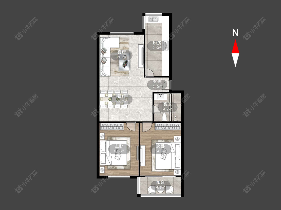 常州桃园公寓在售二手房源户型图_小牛看房
