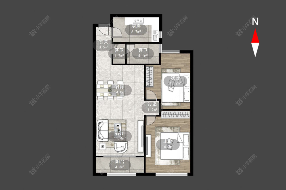 常州外滩1号在售二手房源户型图_小牛看房