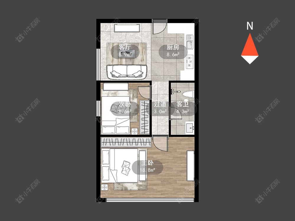 常州茂业泰富城在售二手房源户型图_小牛看房