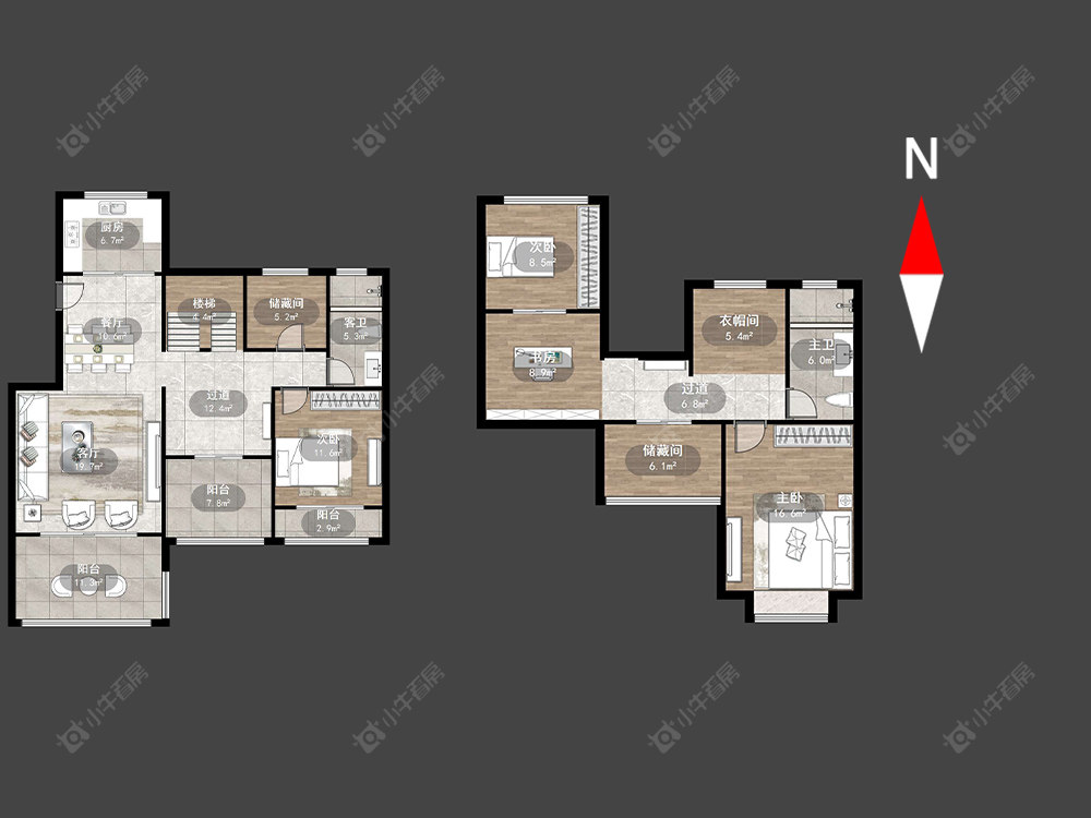 常州绿地香奈别墅区在售二手房源户型图_小牛看房