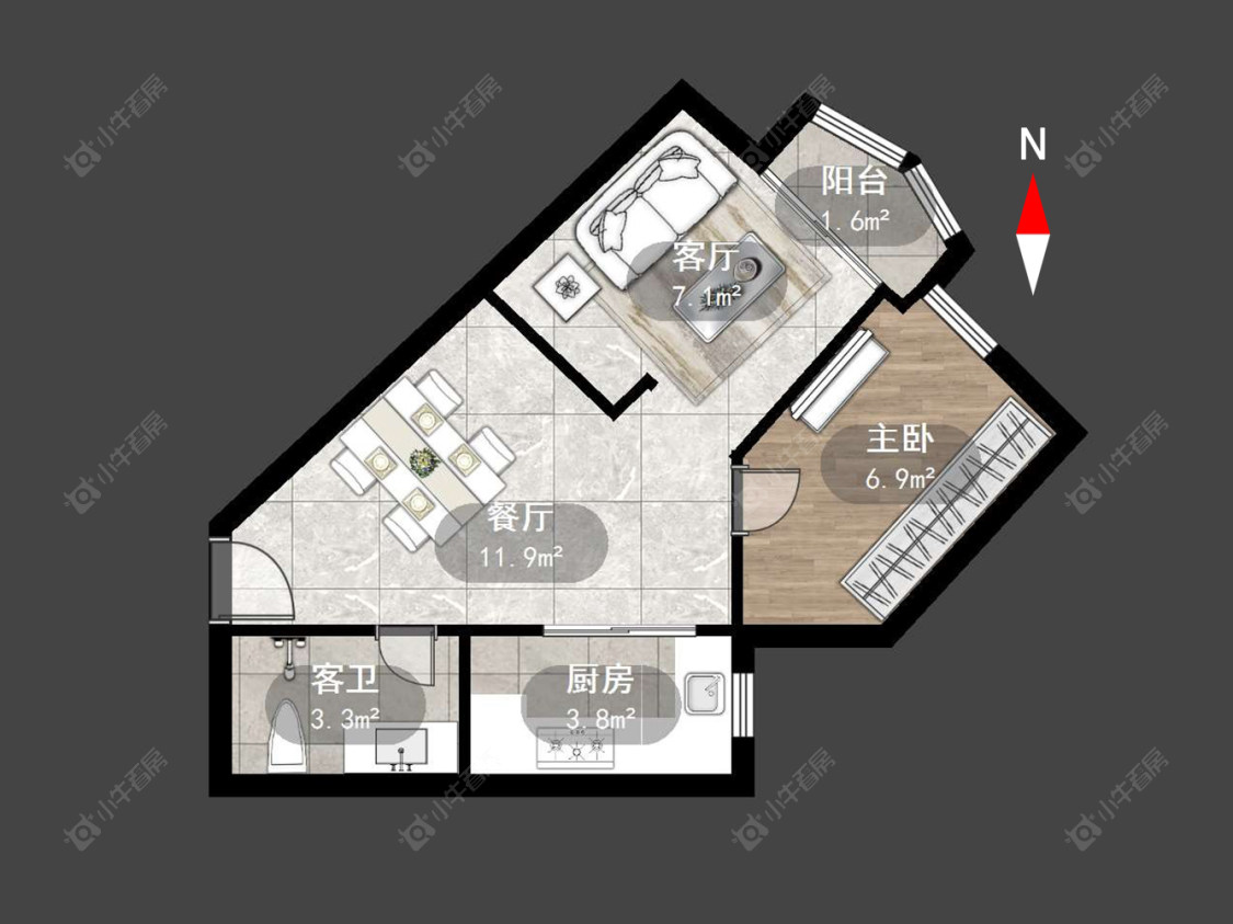 常州晋陵北苑在售二手房源户型图_小牛看房