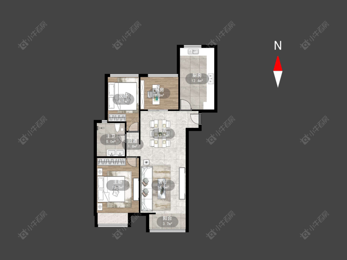 常州九龙仓时代上院在售二手房源户型图_小牛看房