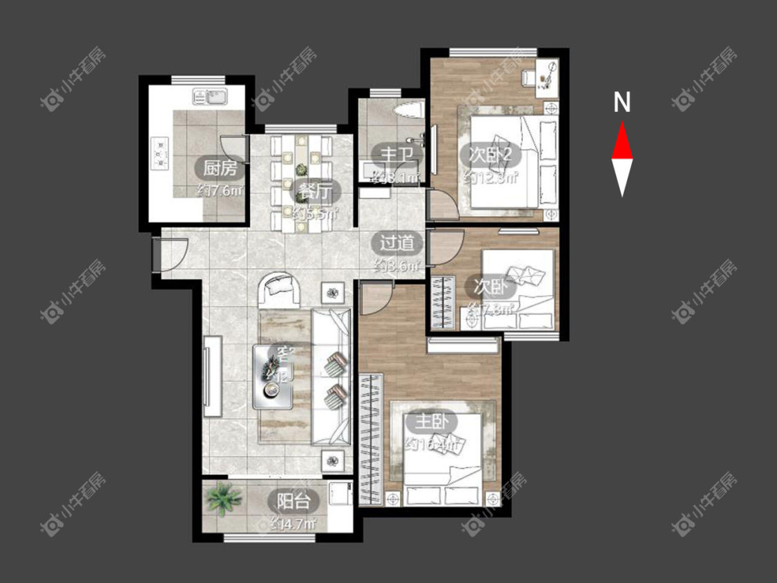绿地世纪城二期房源户型图 常州绿地世纪城二期在租房源户型图_小牛看房
