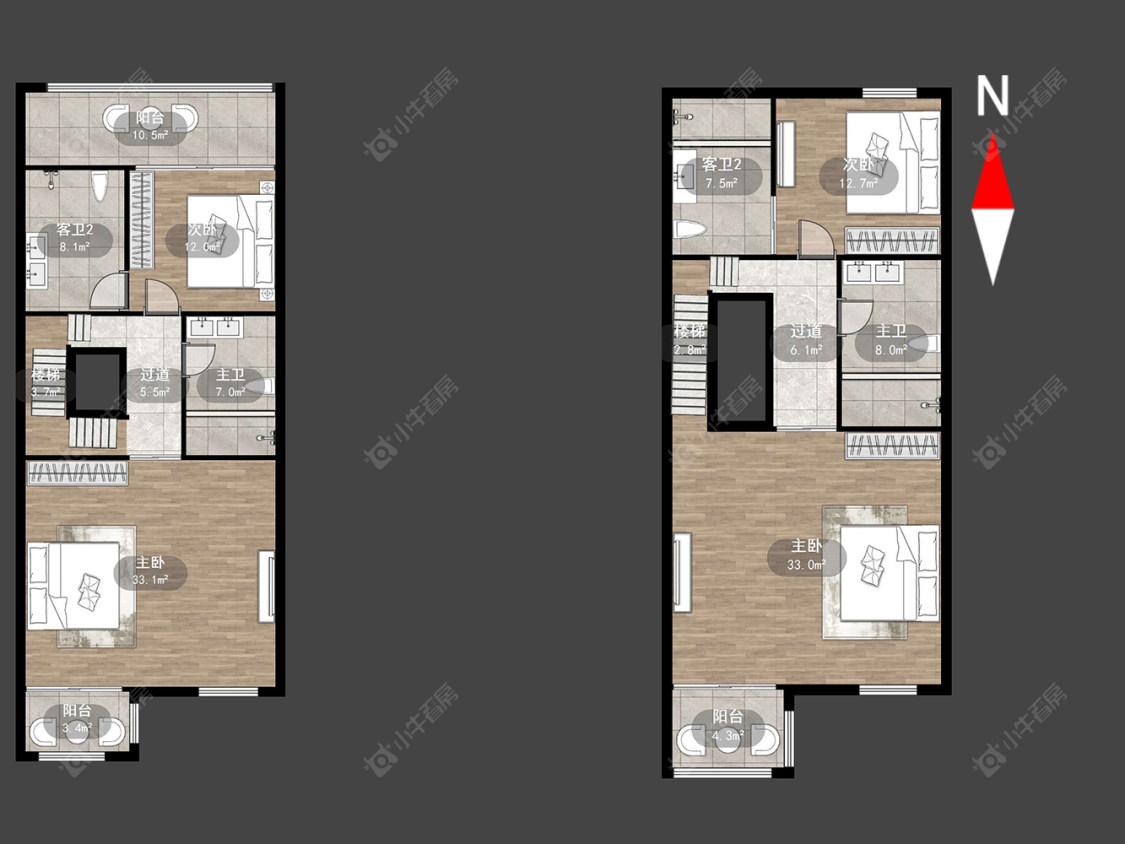 常州中海锦珑湾别墅区在售二手房源户型图_小牛看房