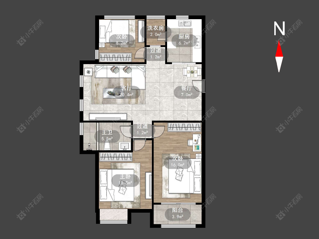 常州新乐花园在售二手房源户型图_小牛看房