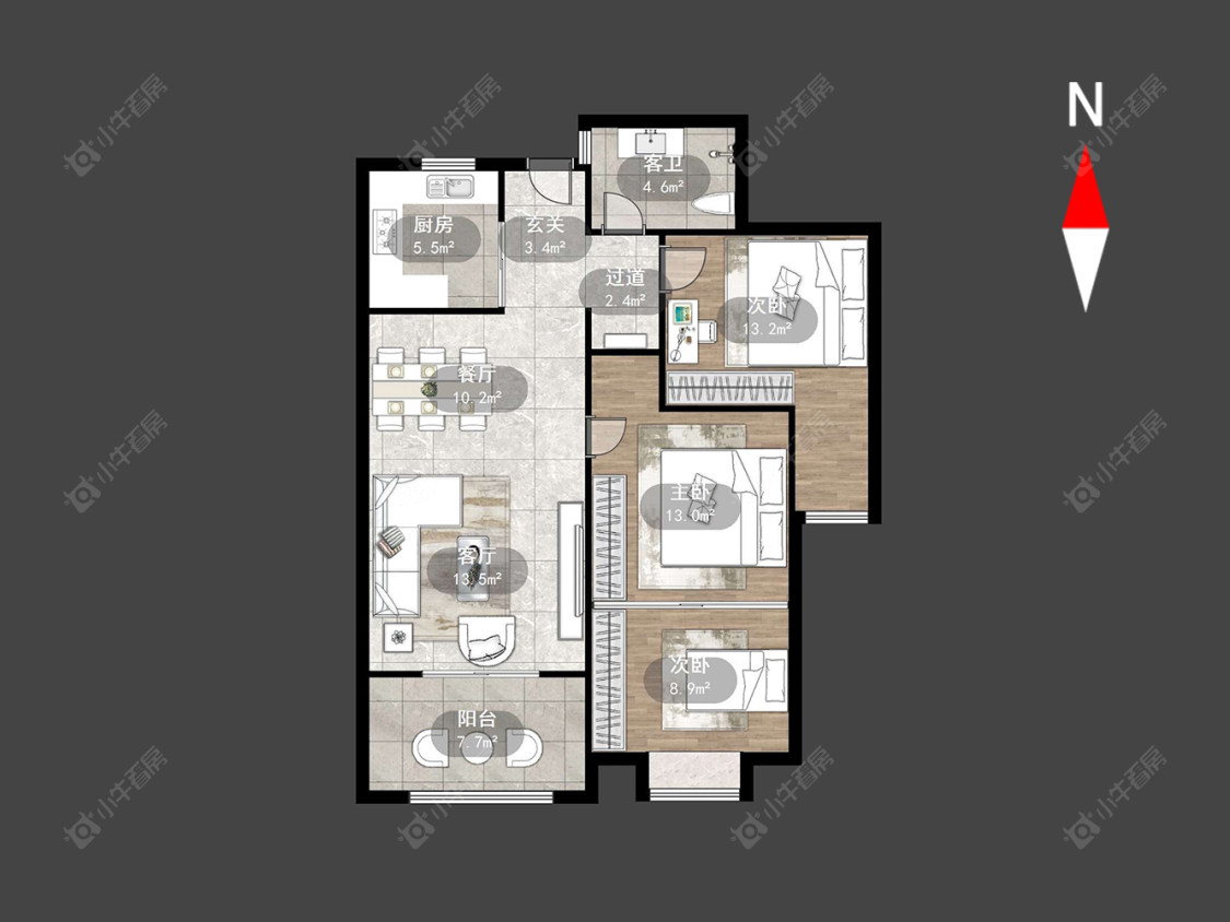 常州阳光龙庭在售二手房源户型图_小牛看房