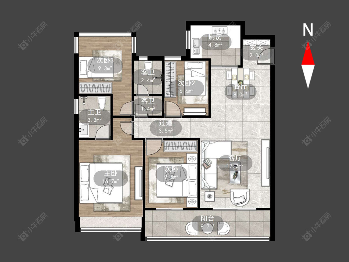 常州蓝光晶曜在售二手房源户型图_小牛看房