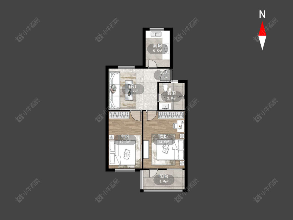 常州翠竹新村北区在售二手房房源户型图_小牛看房