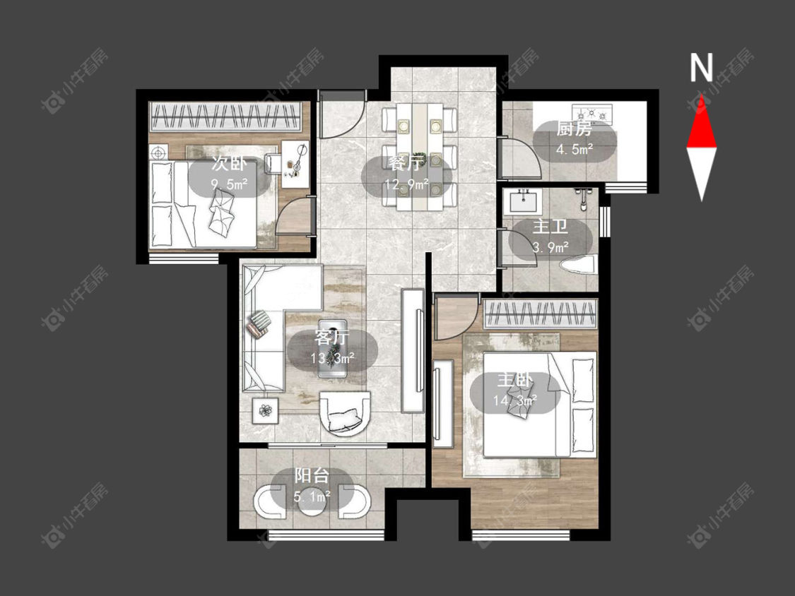 新城域三期房源户型图 常州新城域三期在售二手房源户型图_小牛看房