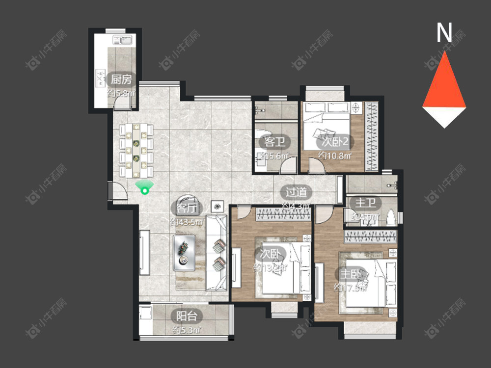 常州新城长岛在售二手房源户型图_小牛看房