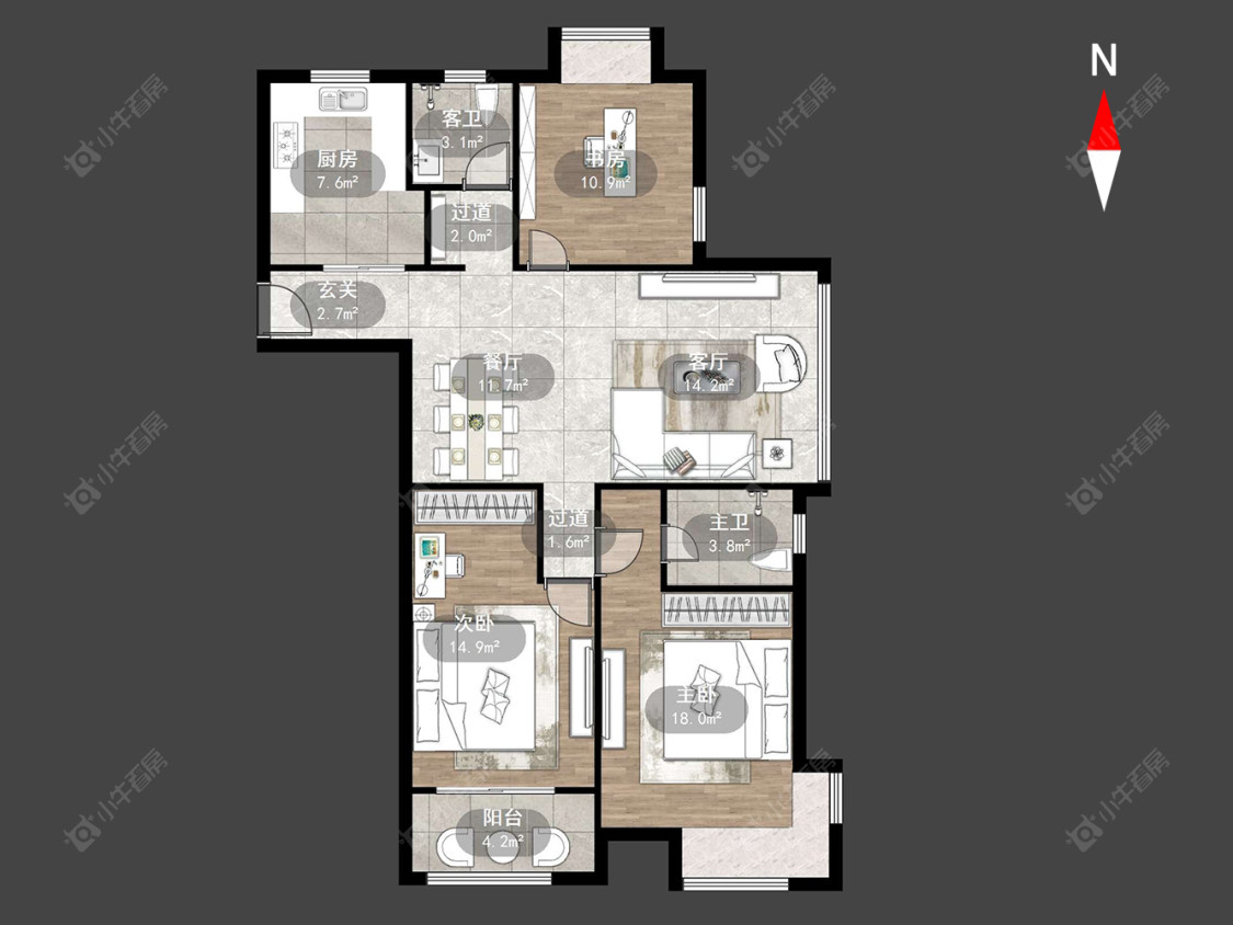 常州紫霞花苑在售二手房源户型图_小牛看房