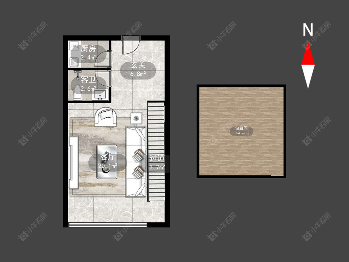 常州龙洲伊都公寓在售二手房源户型图_小牛看房