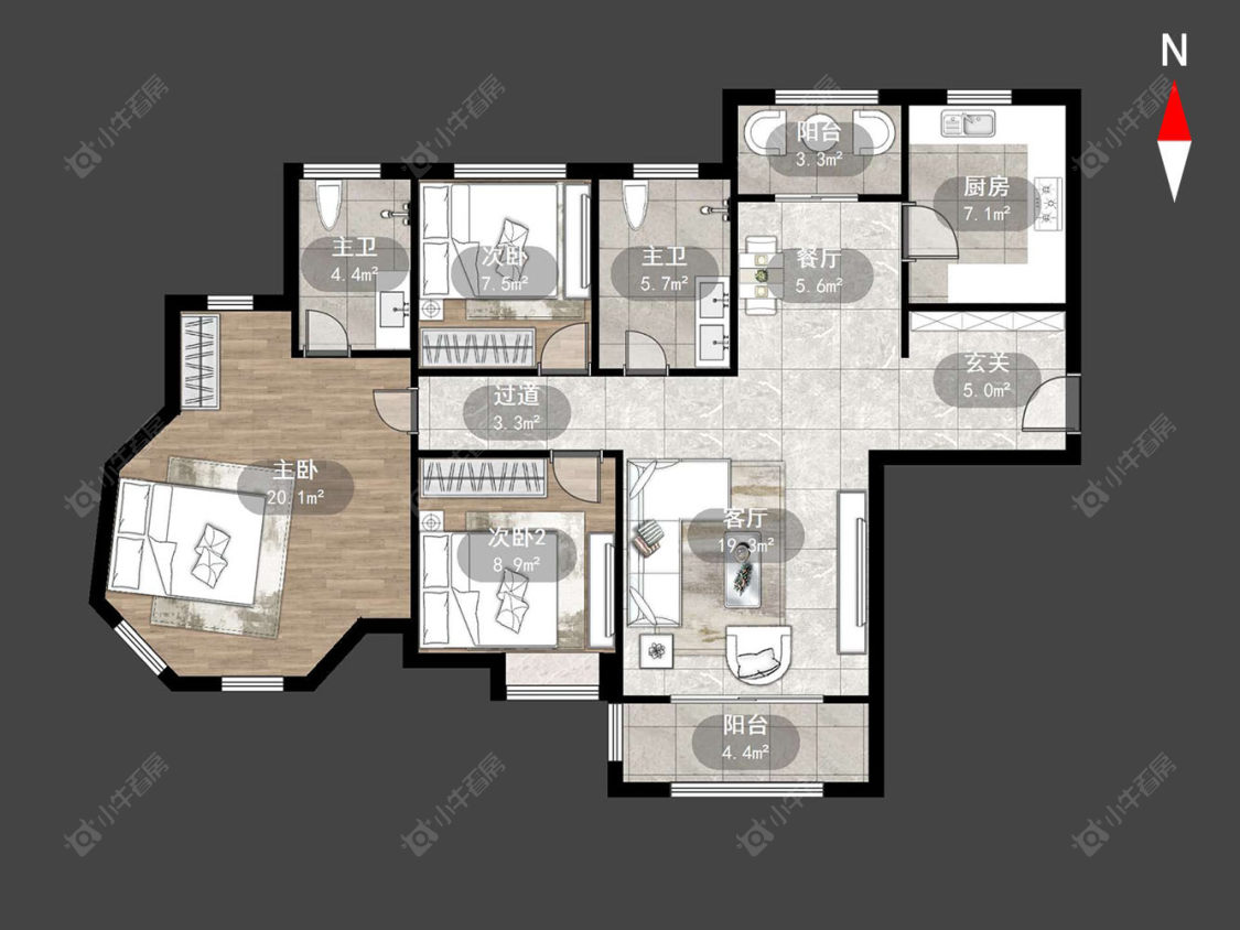 万水美兰城房源户型图 常州万水美兰城在售二手房源户型图_小牛看房
