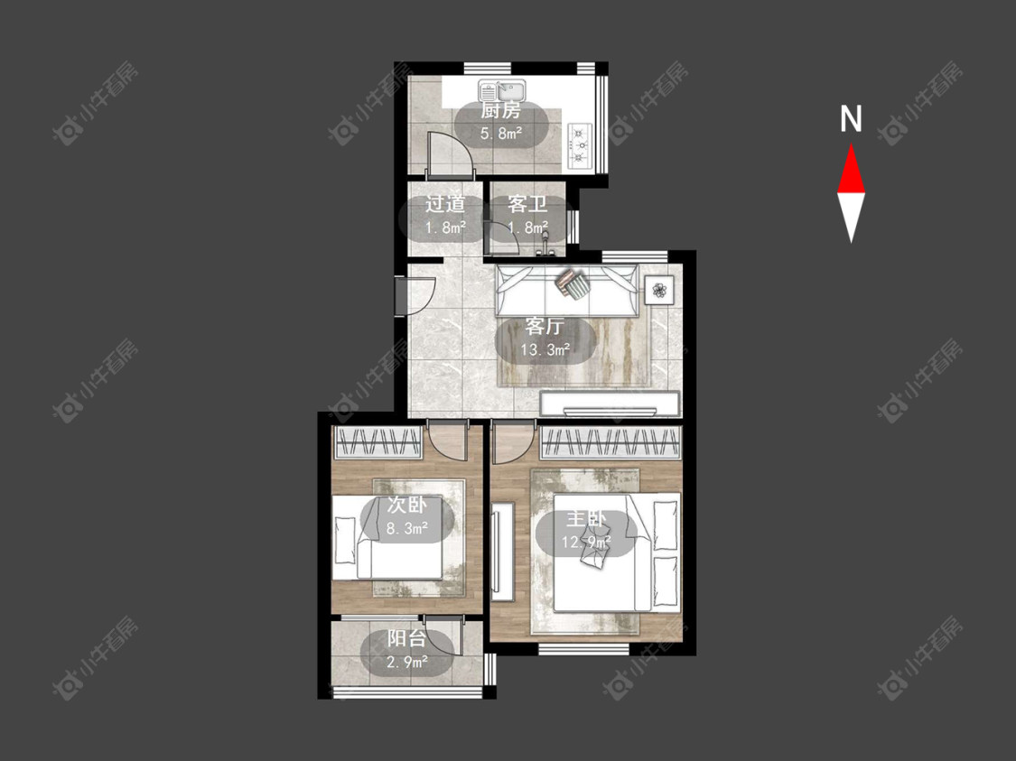 常州红梅西村在售二手房源户型图_小牛看房