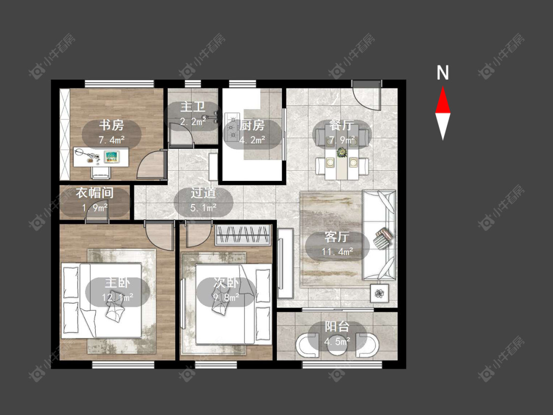 常州绿都万和城七区在售二手房源户型图_小牛看房