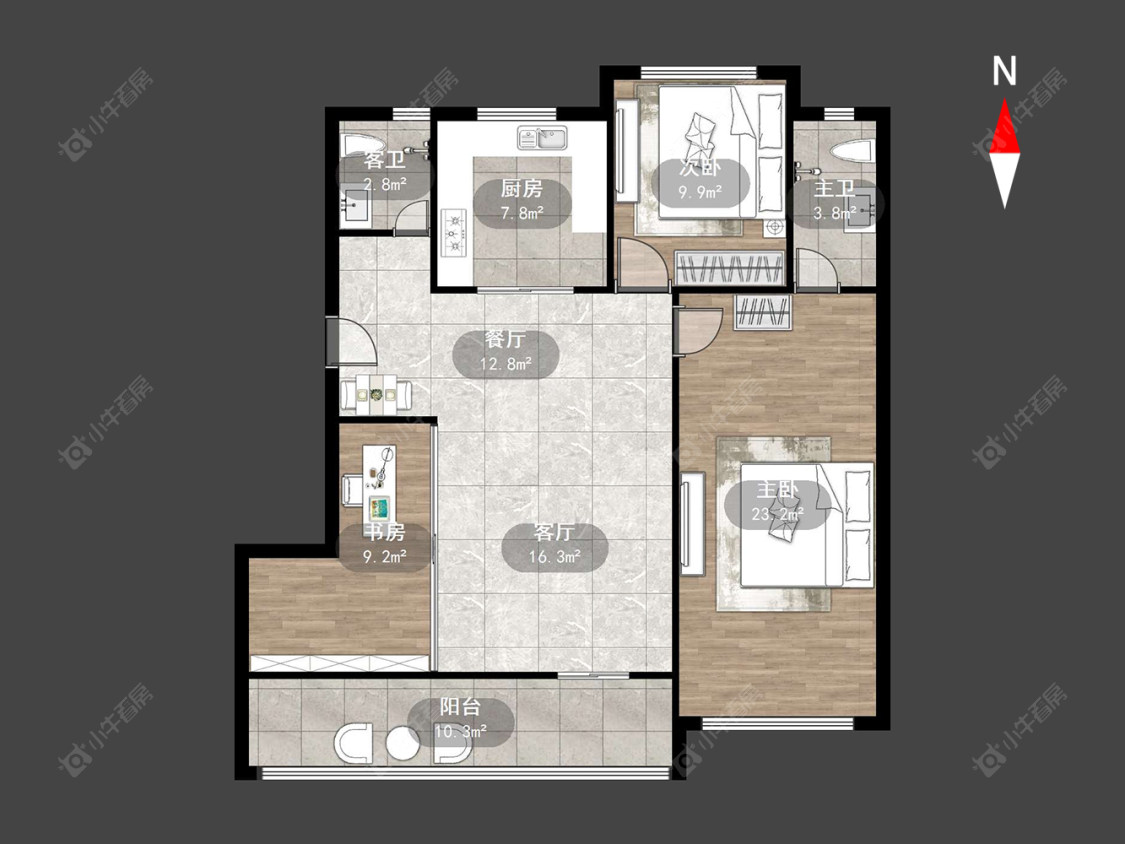 常州中吴江南春在售二手房源户型图_小牛看房