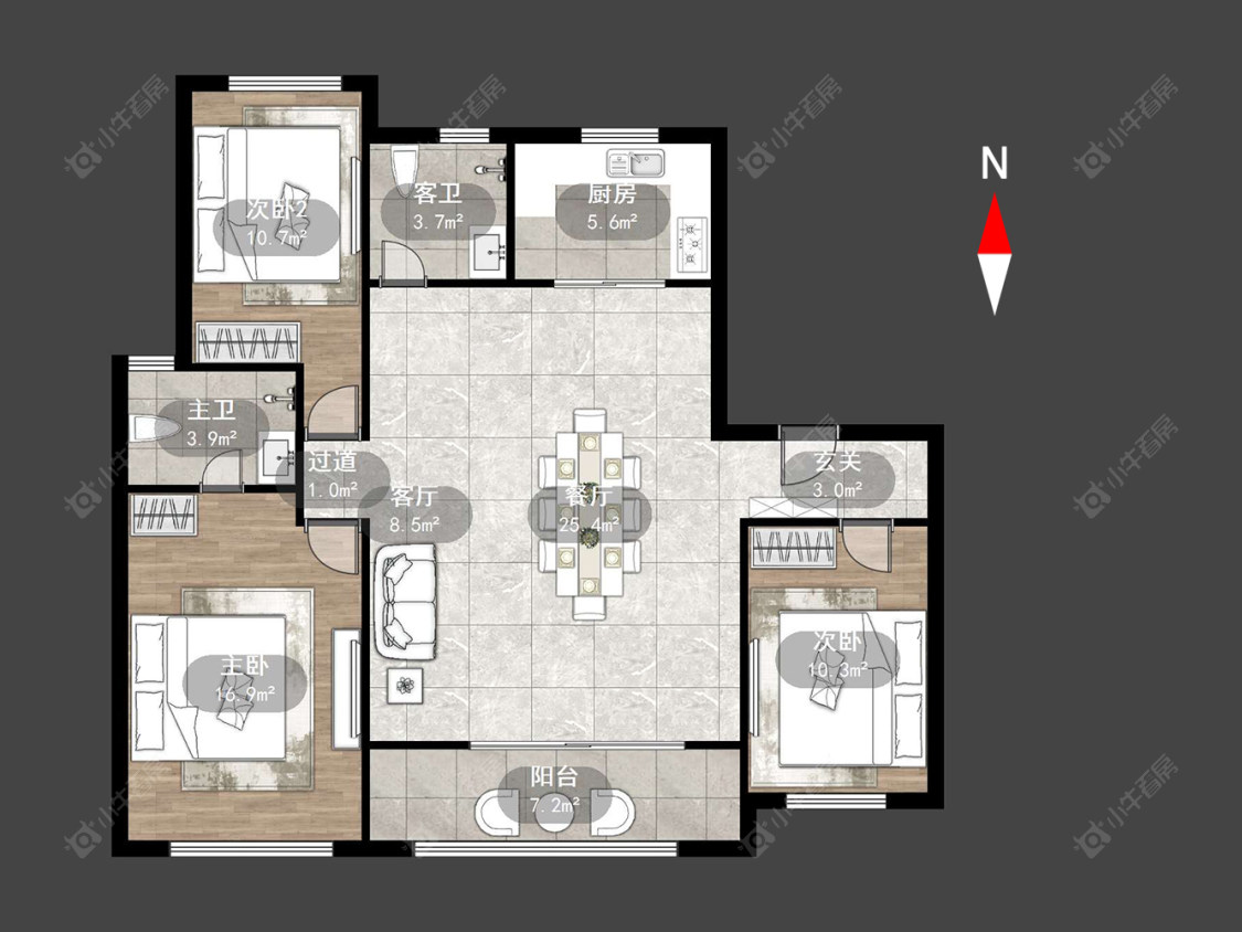 璟尚雅宸房源户型图 常州璟尚雅宸在售二手房源户型图_小牛看房