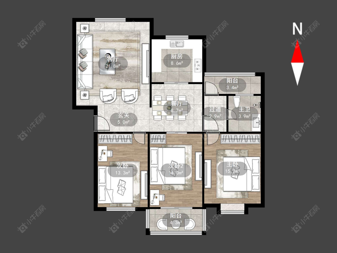 常州魏村花园在售二手房源户型图_小牛看房