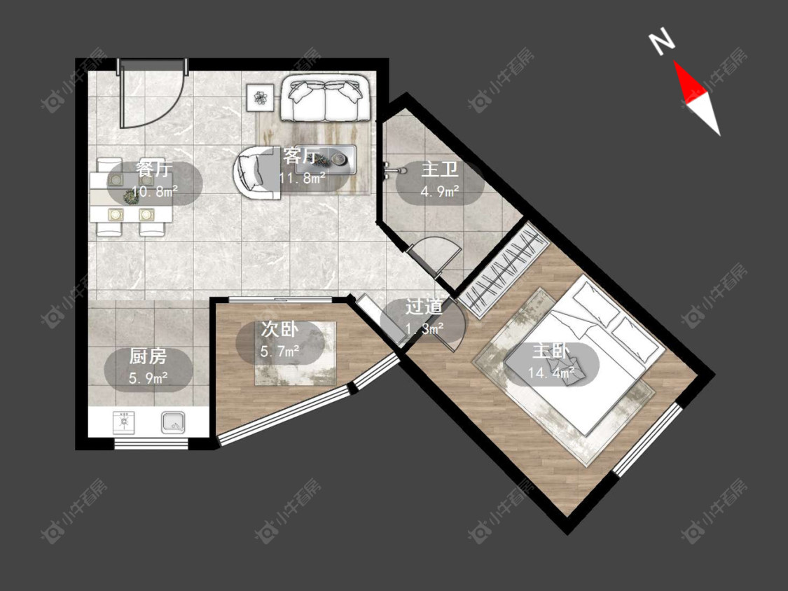 常州新奥佳园在售二手房源户型图_小牛看房