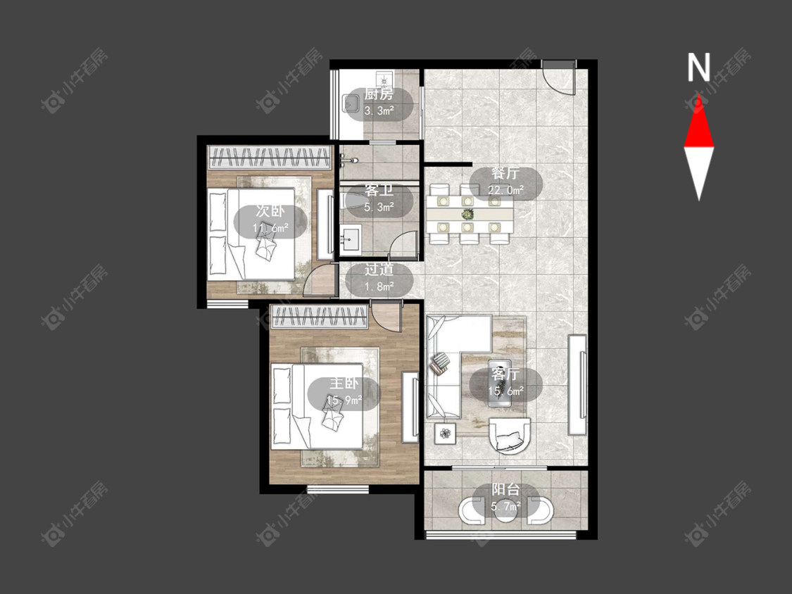 世府邻里中心房源户型图 常州世府邻里中心在售二手房源户型图_小牛看房