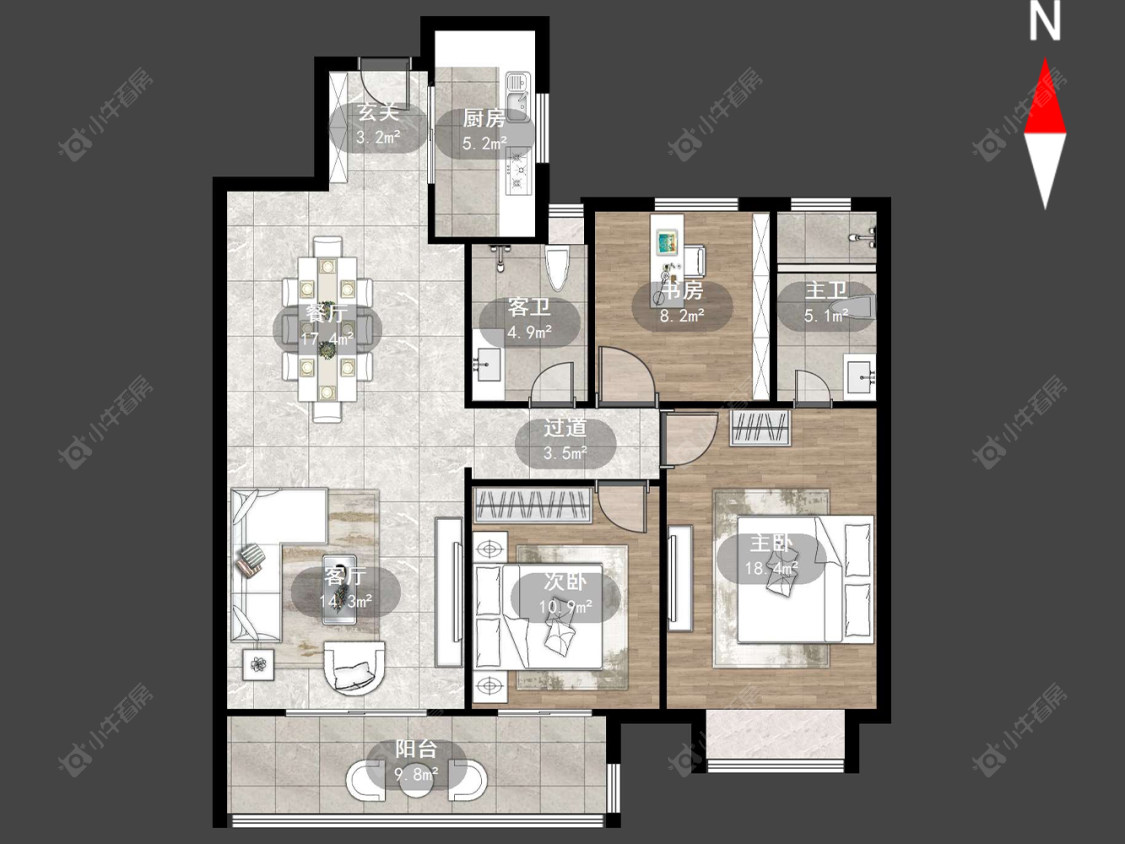 常州吾悦广场(天宁)在售二手房源户型图_小牛看房