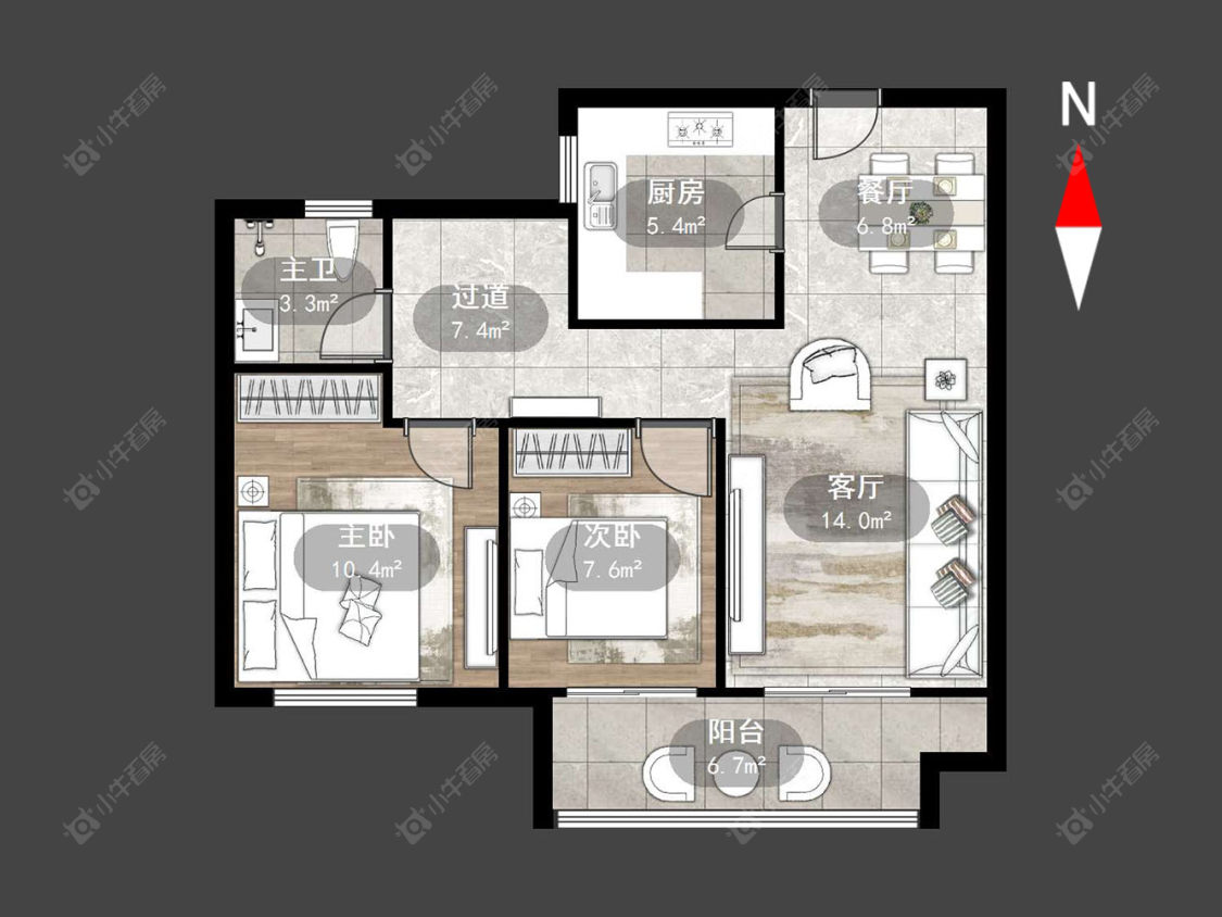 常州观湖名轩在售二手房源户型图_小牛看房
