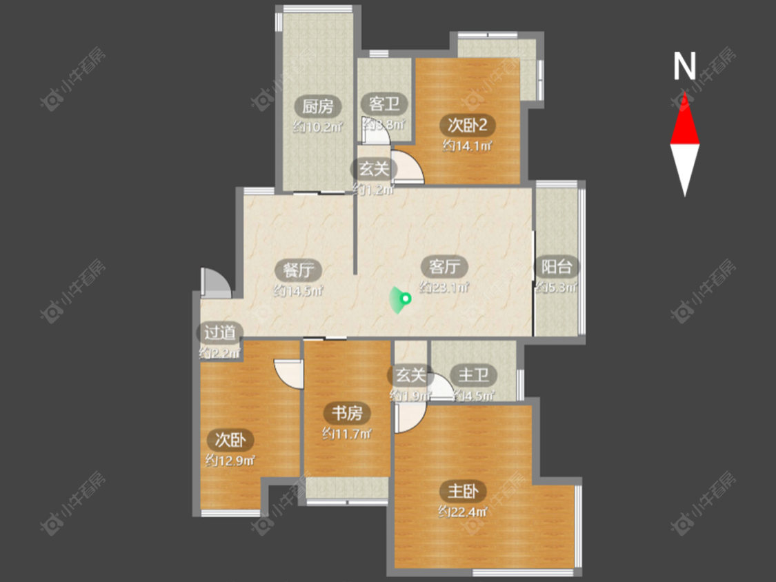 奥林匹克花园房源户型图 常州奥林匹克花园在售二手房源户型图_小牛看房