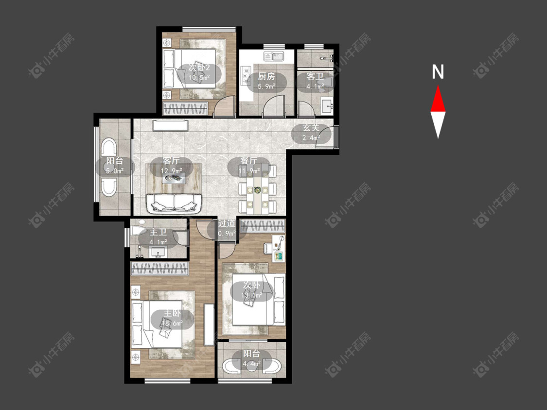 银河湾第一城二期房源户型图 常州银河湾第一城二期在售二手房源户型图_小牛看房