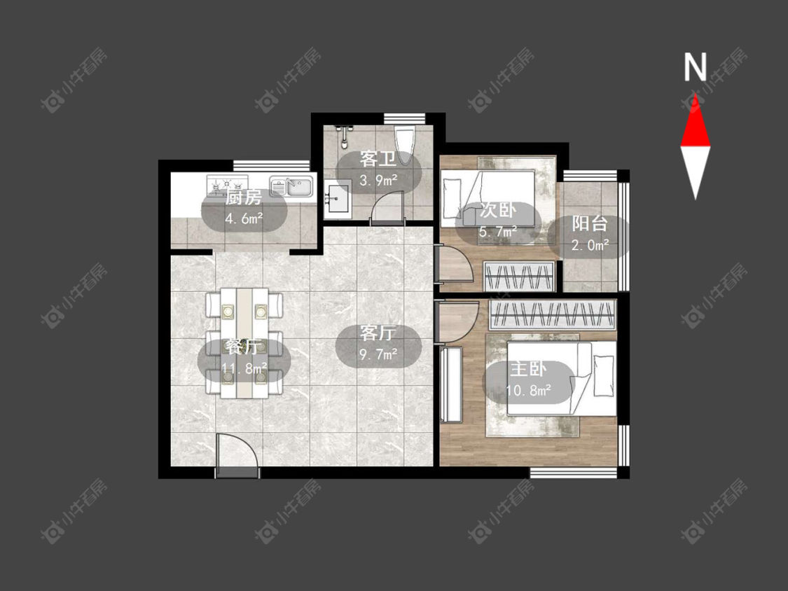 常州翠园世家在售二手房源户型图_小牛看房