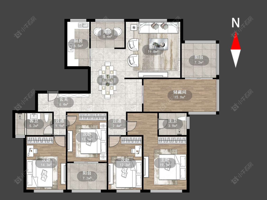 新城公馆天域房源户型图 常州新城公馆天域在售二手房源户型图_小牛看房
