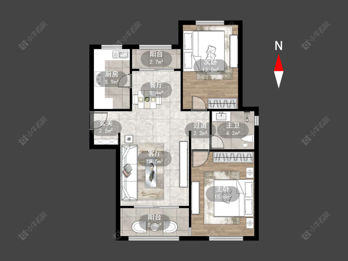 常州清水湾花园三期在售二手房源户型图_小牛看房