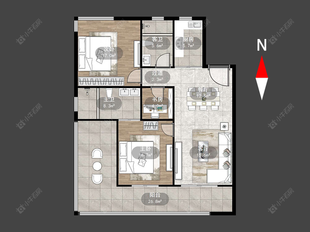 常州翡丽蓝湾（公寓）在售二手房源户型图_小牛看房