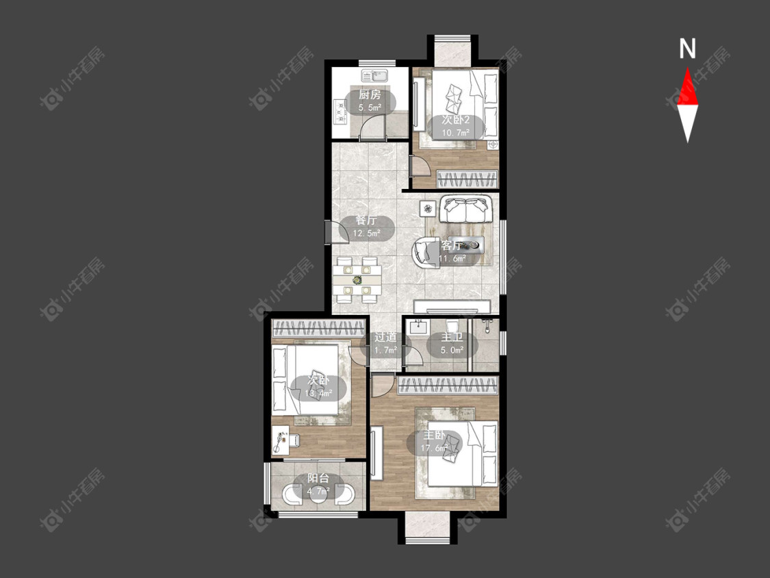 常州绿园爱舍南区在售二手房源户型图_小牛看房