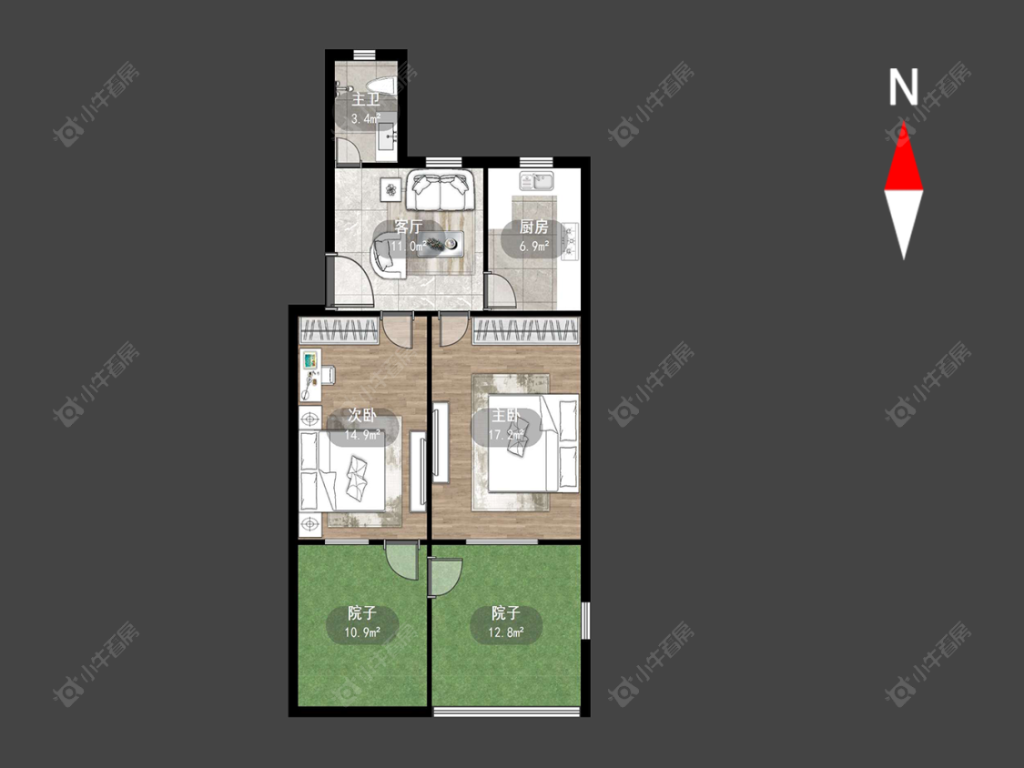 三井西小村房源户型图 常州三井西小村在售二手房源户型图_小牛看房