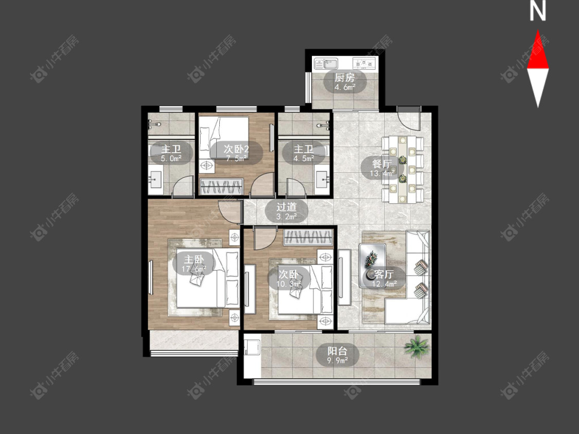 中海云樾里房源户型图 常州中海云樾里在售二手房源户型图_小牛看房