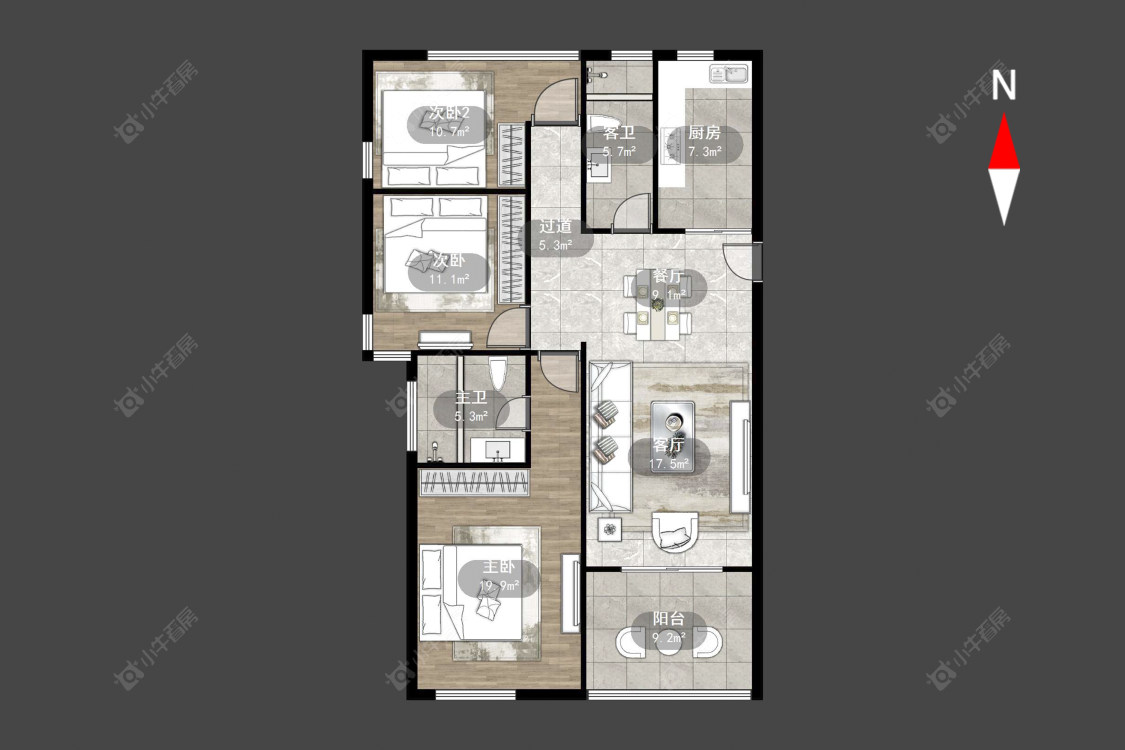 常州绿地香颂花园在售二手房源户型图_小牛看房