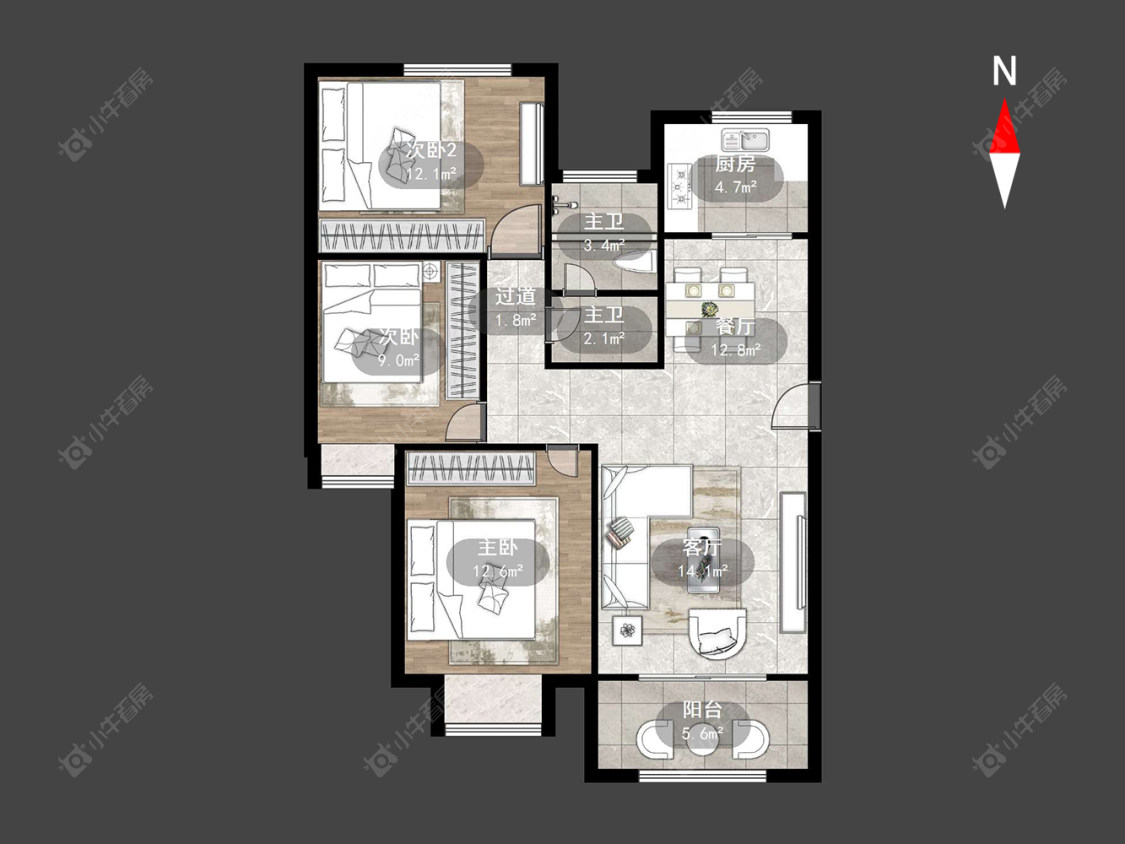 常州弘阳上城在售二手房源户型图_小牛看房