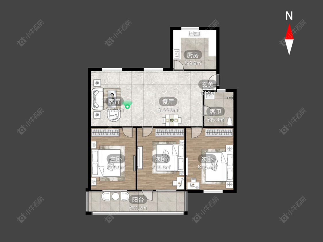 常州翠竹新村北区在售二手房房源户型图_小牛看房