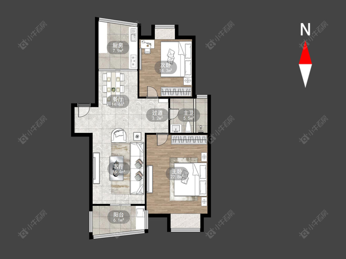 常州太湖花园在售二手房源户型图_小牛看房