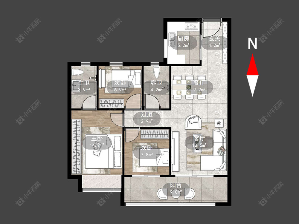 碧桂园都市森林房源户型图 常州碧桂园都市森林在售二手房源户型图_小牛看房
