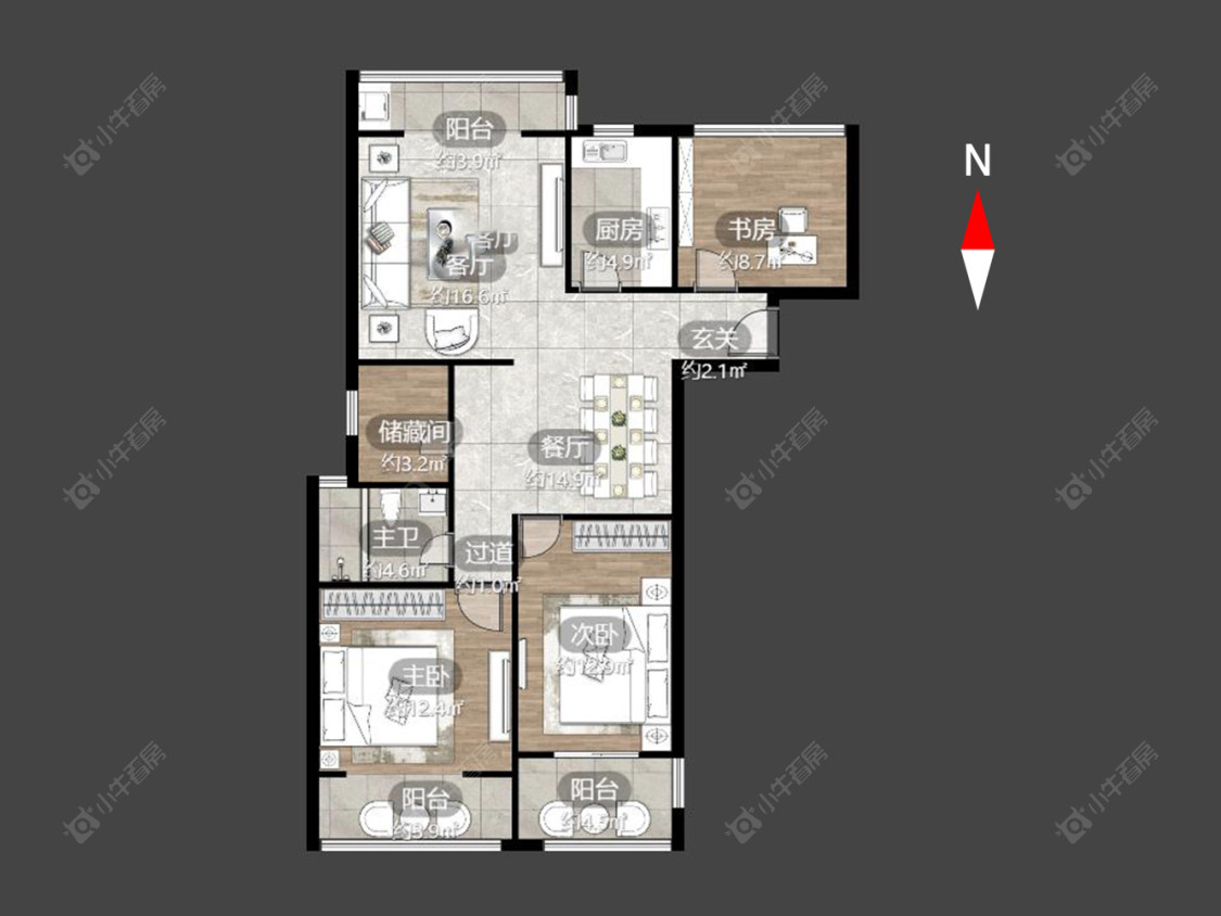 银河湾第一城二期房源户型图 常州银河湾第一城二期在售二手房源户型图_小牛看房