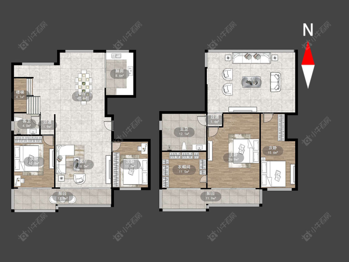 路劲城二期房源户型图 常州路劲城二期在售二手房源户型图_小牛看房