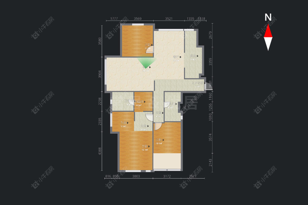 常州吾悦广场北区在售二手房源户型图_小牛看房