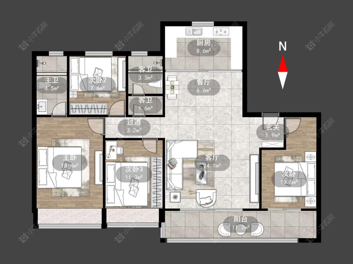 常州龙湖华盛·天曜在售二手房源户型图_小牛看房