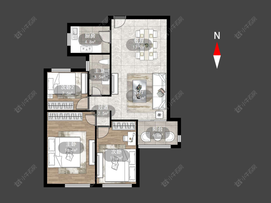 常州绿都万和城七区在售二手房源户型图_小牛看房