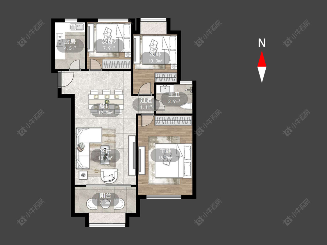 常州绿都万和城五区在售二手房源户型图_小牛看房
