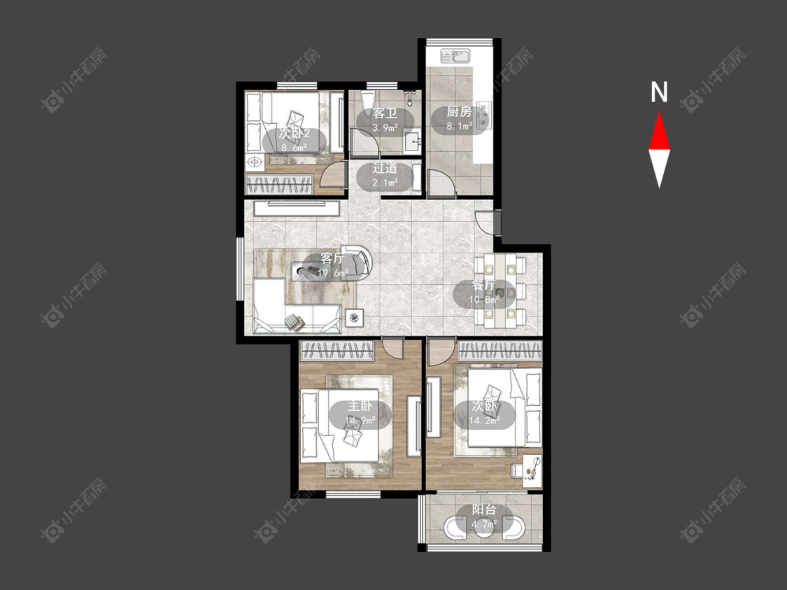 常州万福花园在售二手房源户型图_小牛看房